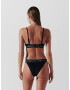 Karl Lagerfeld Sutien costum de baie negru / alb - Pled.ro