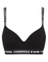 Karl Lagerfeld Sutien negru / alb - Pled.ro