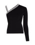 Karl Lagerfeld Top negru / argintiu - Pled.ro