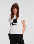 Karl Lagerfeld Tricou ' Boucle Profile ' negru / alb - Pled.ro