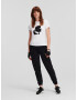 Karl Lagerfeld Tricou ' Boucle Profile ' negru / alb - Pled.ro