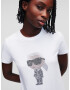 Karl Lagerfeld Tricou gri / alb - Pled.ro