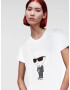 Karl Lagerfeld Tricou 'Ikonik 2.0' crem / negru / alb murdar - Pled.ro