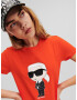 Karl Lagerfeld Tricou 'Ikonik 2.0' crem / roșu / negru / alb - Pled.ro