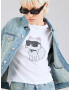 Karl Lagerfeld Tricou 'Ikonik 2.0' portocaliu pastel / negru / alb - Pled.ro