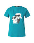 Karl Lagerfeld Tricou 'Ikonik 2.0' verde petrol / negru / alb - Pled.ro