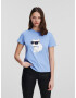 Karl Lagerfeld Tricou 'Ikonik' albastru / alb - Pled.ro