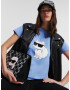 Karl Lagerfeld Tricou 'Ikonik' albastru / alb - Pled.ro