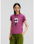 Karl Lagerfeld Tricou ' Ikonik ' purpuriu / negru / alb - Pled.ro