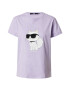 Karl Lagerfeld Tricou mov liliachiu / negru / alb - Pled.ro