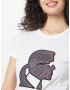 Karl Lagerfeld Tricou mov liliachiu / negru / alb - Pled.ro