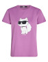 Karl Lagerfeld Tricou mov orhidee / negru / alb - Pled.ro