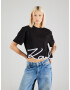 Karl Lagerfeld Tricou negru / alb - Pled.ro