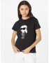 Karl Lagerfeld Tricou 'Ikonik 2.0' negru / alb - Pled.ro