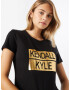 KENDALL + KYLIE Tricou auriu / negru - Pled.ro