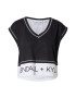 KENDALL + KYLIE Tricou negru / alb - Pled.ro