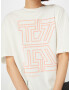 KENDALL + KYLIE Tricou portocaliu deschis / alb murdar - Pled.ro