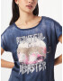 Key Largo Tricou 'DISASTER' bej / bleumarin / albastru deschis / roz - Pled.ro