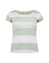 Key Largo Tricou 'Jelena' verde pastel / alb - Pled.ro