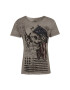 Key Largo Tricou 'MT INDIAN SKULL round' gri argintiu - Pled.ro