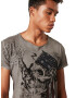 Key Largo Tricou 'MT INDIAN SKULL round' gri argintiu - Pled.ro