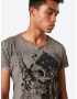 Key Largo Tricou 'MT INDIAN SKULL round' gri argintiu - Pled.ro