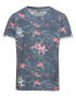 Key Largo Tricou 'MT JUNGLE round' albastru fumuriu / roz - Pled.ro