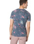 Key Largo Tricou 'MT JUNGLE round' albastru fumuriu / roz - Pled.ro