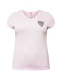 Key Largo Tricou 'Sweetheart' roz pastel / negru / argintiu - Pled.ro