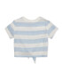 KIDS MINI GIRL Tricou 'May' albastru fumuriu / alb - Pled.ro