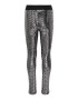 KIDS ONLY Leggings 'Ely' negru / argintiu - Pled.ro