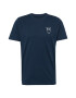 KnowledgeCotton Apparel Tricou bleumarin / alb - Pled.ro