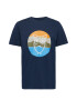 KnowledgeCotton Apparel Tricou bleumarin / albastru deschis / gri / portocaliu - Pled.ro