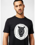 KnowledgeCotton Apparel Tricou negru / alb - Pled.ro