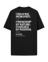 KnowledgeCotton Apparel Tricou negru / alb - Pled.ro