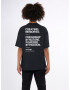 KnowledgeCotton Apparel Tricou negru / alb - Pled.ro