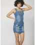 KOROSHI Rochie albastru denim / gri argintiu - Pled.ro