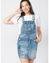 KOROSHI Salopetă rochie scurtă bleumarin / albastru denim / albastru deschis - Pled.ro