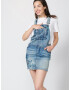 KOROSHI Salopetă rochie scurtă bleumarin / albastru denim / albastru deschis - Pled.ro