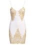 Kraimod Rochie de cocktail auriu / alb - Pled.ro