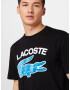 LACOSTE Tricou azuriu / negru / alb - Pled.ro