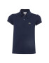 LACOSTE Tricou 'GIRL SHORT SLEEVED RIBBED COLLAR' albastru marin - Pled.ro