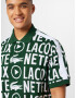 LACOSTE Tricou verde / alb - Pled.ro