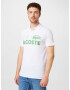 LACOSTE Tricou verde / alb murdar - Pled.ro