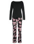 LASCANA Pijama bleumarin / roz / alb - Pled.ro