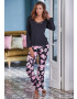 LASCANA Pijama bleumarin / roz / alb - Pled.ro