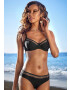 LASCANA Slip costum de baie 'Adele' maro / galben / negru - Pled.ro