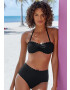 LASCANA Slip costum de baie 'Scallop' negru - Pled.ro