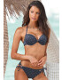 LASCANA Sutien costum de baie bleumarin / alb - Pled.ro