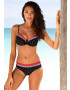 LASCANA Sutien costum de baie 'Monroe' roz neon / negru / alb - Pled.ro